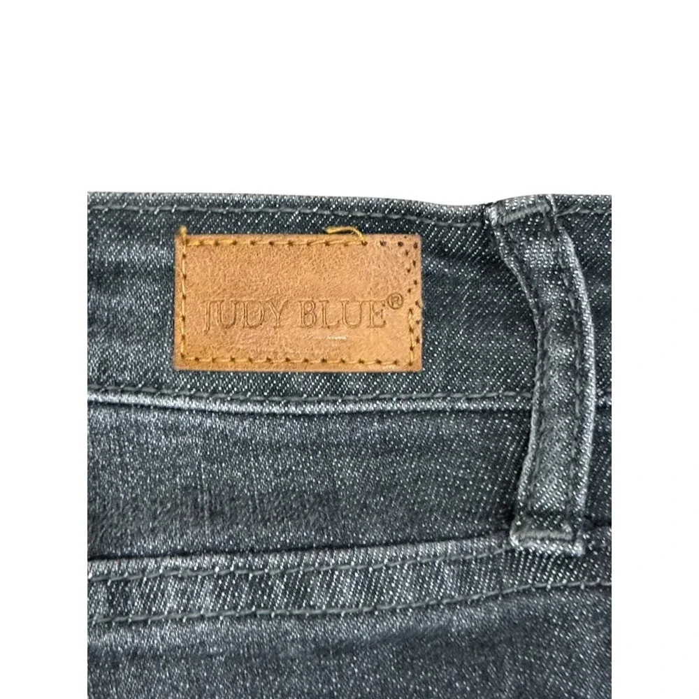 Judy Blue Boyfriend Fit Jeans Women 11/30 Faded Black‎ Denim Distressed Stretch